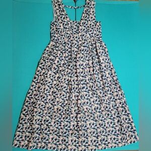 MIRTH Naples Sleeveless Dress With Pockets Mosaic Blue Green Peach Gray Size M